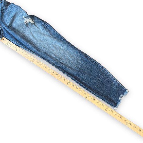 Pistola Distressed Skinny Jeans Blue Ripped Patchwork Mid-Rise Women’s Size 28 - Picture 15 of 16